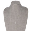 1.18Ct Dainty Rhodium Plated Micro Pave Teardrop Dancing CZ Pendant