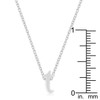 Rhodium Plated Finish Initial T Pendant