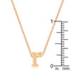 Rose Gold Finish Initial R Pendant