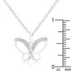 Dainty Butterfly Cubic Zirconia Pendant Necklace