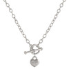 Toggle Pave Heart Necklace