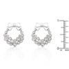 Holiday Wreath Clear Crystal Earrings