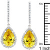 Canary Cubic Zirconia Drop Earrings