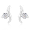 Twisting Solitaire Cubic Zirconia Earrings