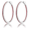 Red Micro Pave CZ Hoops