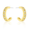 Roma Goldtone Finish Hoop Earrings