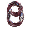 Burgundy Emily Floral Infinity Scarf