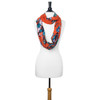 Orange Aria Floral Infinity Scarf