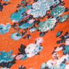 Orange Aria Floral Infinity Scarf