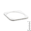 Hammered Cubic Zirconia Square Bangle