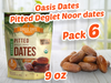 Dates: Oasis Dates | Pitted Deglet Snack | Pitted Deglet Noor dates | Organic Pitted Dates | Grown in California | Best breakfast in Ramadan | Delicious & sweet | (255 g) |9oz