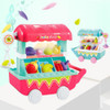 Children Toy Trolley Fruit Vegetables Shop Simulation Small Cart Pretend Playset
