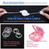 New Contact Lens Cleaner Travel Mini Ultrasonic Contact Lens Cleaner Kit（Contains tweezers and suction stick）