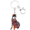 HUSKY ENAMEL KEYCHAIN