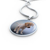 LABRADOR PUPPY LUXURY NECKLACE WITH CIRCLE CHARM