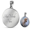 LABRADOR PUPPY LUXURY NECKLACE WITH CIRCLE CHARM