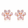 ADORABLE PINK PAW PRINT EARRINGS