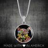 FRENCH BULLDOG LUXURY NECKLACE WITH CIRCLE CHARM