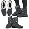 DOG BONE PATTERN FAUX FUR BOOTS