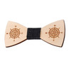 Wooden Bow Collar Flower Pattern
