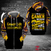 I'm a gamer because punching people in real life is frowned upon Hoodie 3D custom LKT