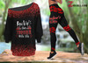 Rockin' the Trucker Wife life Black off shoulder leggings TTM