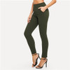Elastic Mid Waist Skinny