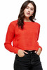 Waffle Knitted Cropped Sweater Top