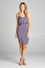 Women's Sleeveless Ruffle Bodycon Dress
