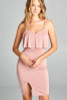 Women's Sleeveless Ruffle Bodycon Dress