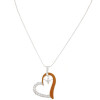 Texas Longhorns - Rhinestone Crystal Heart Necklace