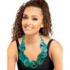 Flat Turquoise Round Link Necklace