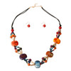Multi Color Ceramic Bead Cord Set