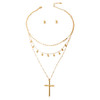 Cross and Charm Necklace Set