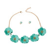 Mint Flower Necklace Set