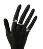 Silver and Rhinestone 3 Ring Set
