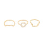 Hexagon Midi Ring Set