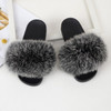 Women Multicolor Fur Slides
