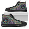Womens Purple Peace Mandala High Top