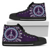 Womens Colorful Peace Mandala High Top