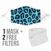 Blue Leopard Print Mask Mask