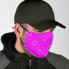Adjustable Abruptly Pink Paisley Face Mask with 5 Layer Filters
