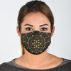 Black & Gold Art Design Mandala Protection Face Mask