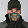 Brown & Green Mandala Protection Face Mask