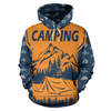Camping 3D Hoodie Organge And Blue Full Size