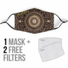 Exclusive Ornamental Mandala Design One Protection Face Mask