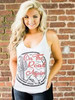 On The Road Again Cactus Racerback Tank by Country Deep