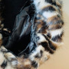 Faux Fur Leopard Print Infinity Scarf