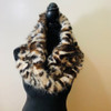 Faux Fur Leopard Print Infinity Scarf