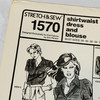 Stretch & Sew Pattern No. 1570 (1979) Shirtwaist Dress and Blouse by Ann Person Sz. 28-44